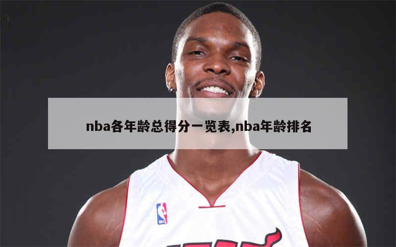 nba各年龄总得分一览表,nba年龄排名