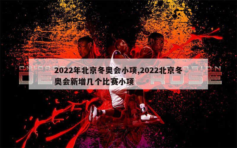 2022年北京冬奥会小项,2022北京冬奥会新增几个比赛小项